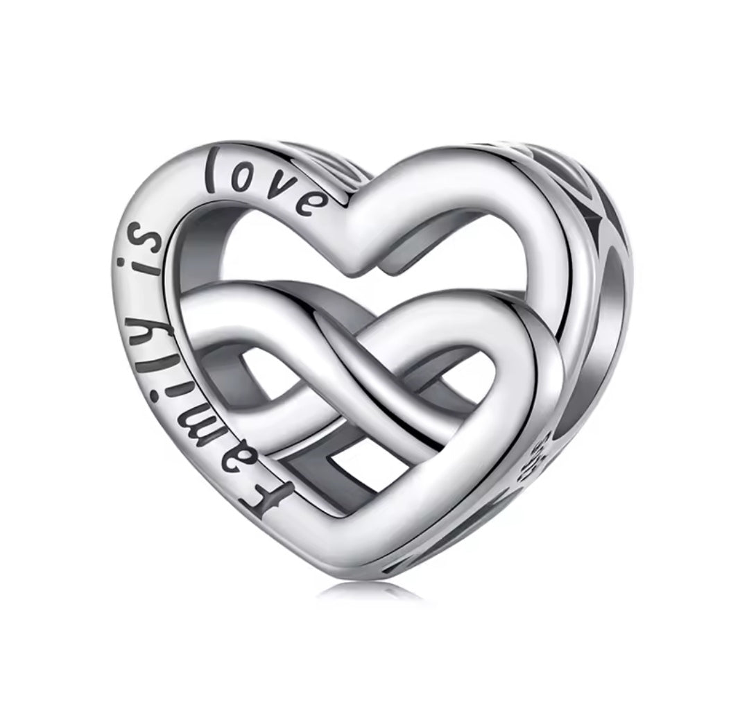 Family is Love Infinity Bead Charm