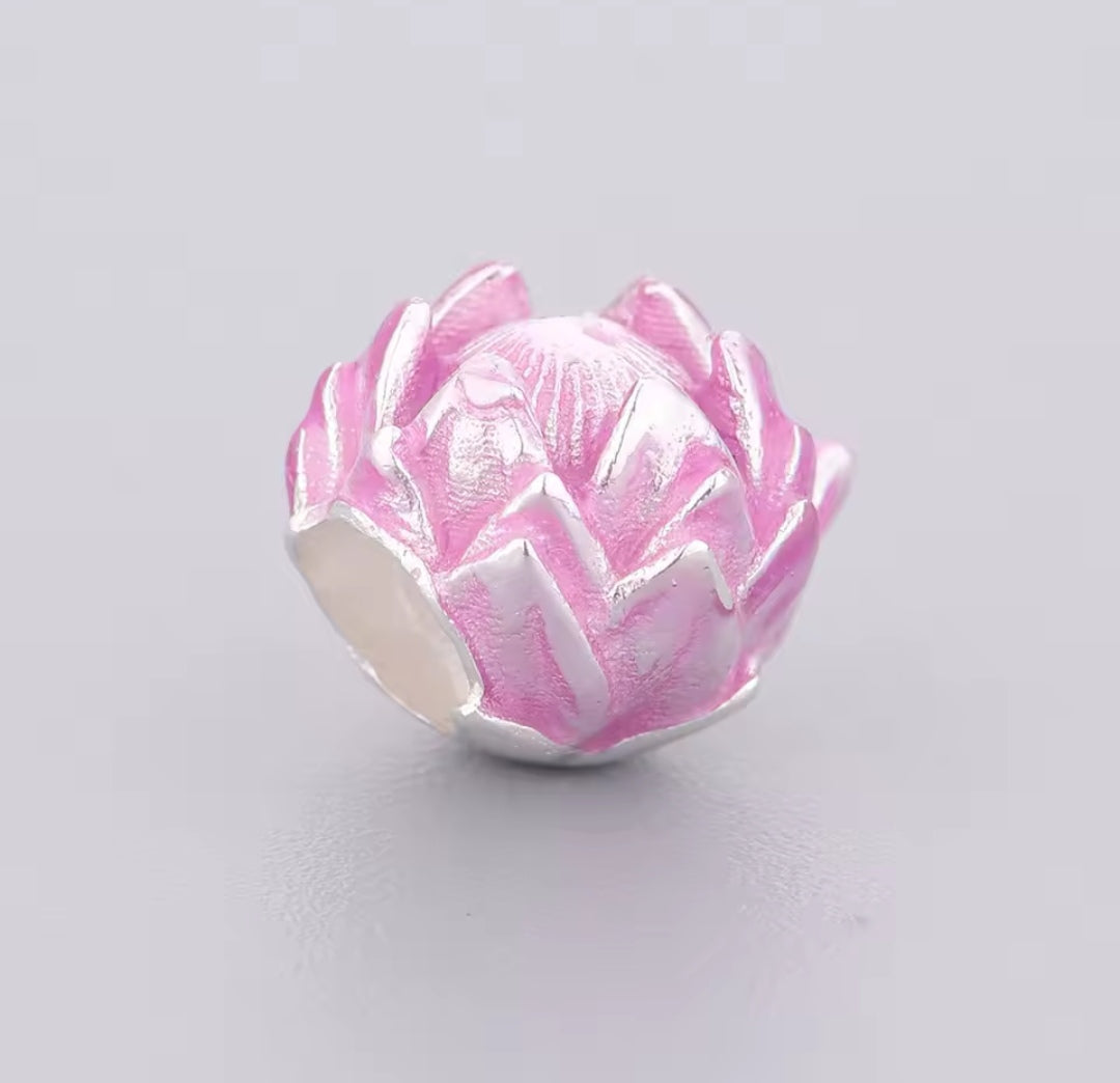 Protea Flower Bead Charm