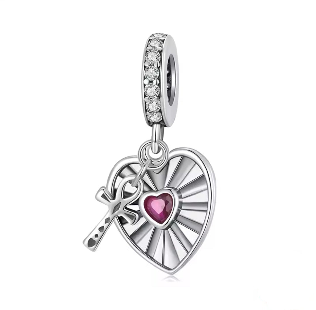 "With God All Things Are Possible" Bible Verse Dangle Charm