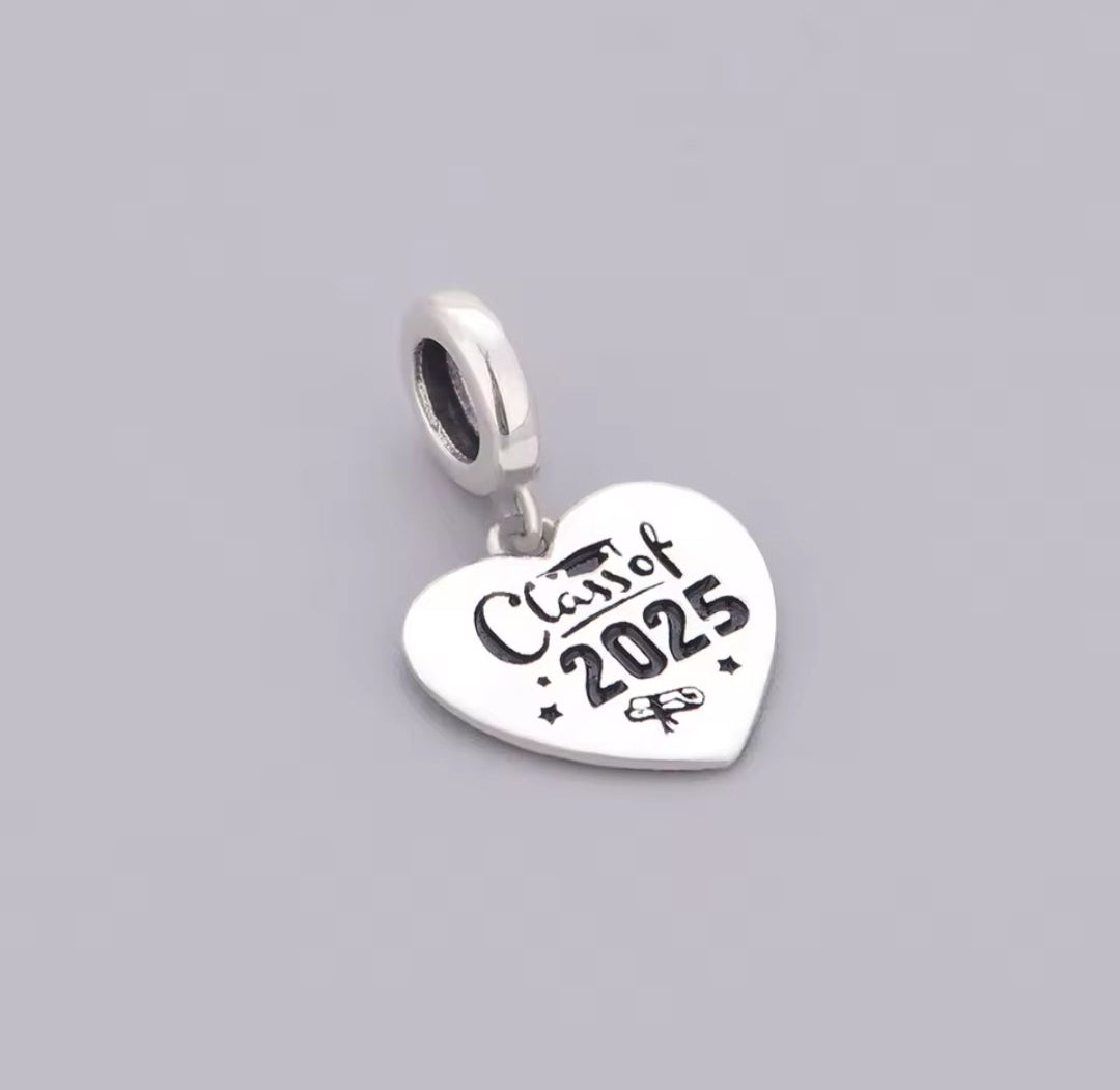 Graduation 2025 Heart Charm