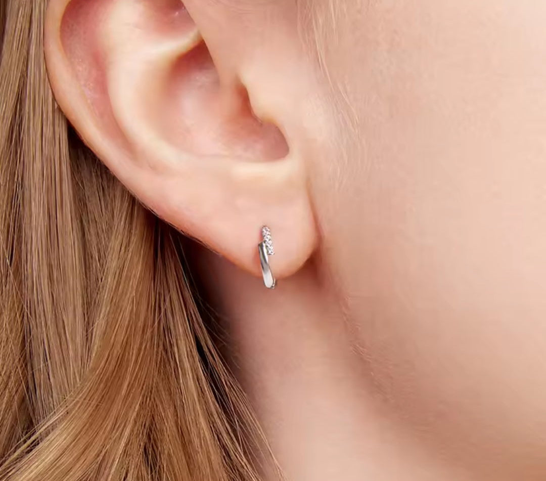CZ hoop Earrings