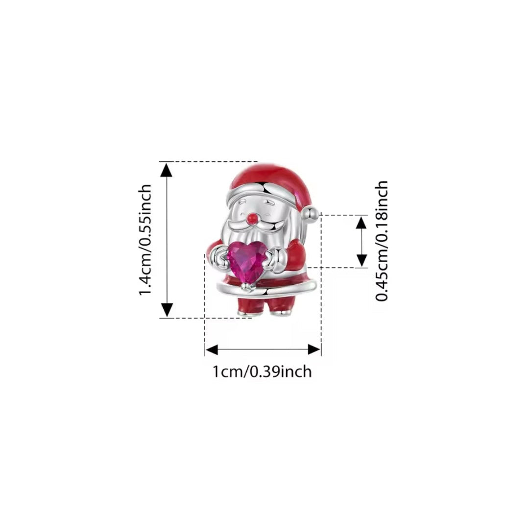 Santa with CZ Heart