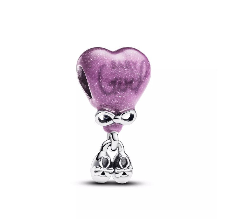 Baby Girl Balloon Colour Changing Bead Charm