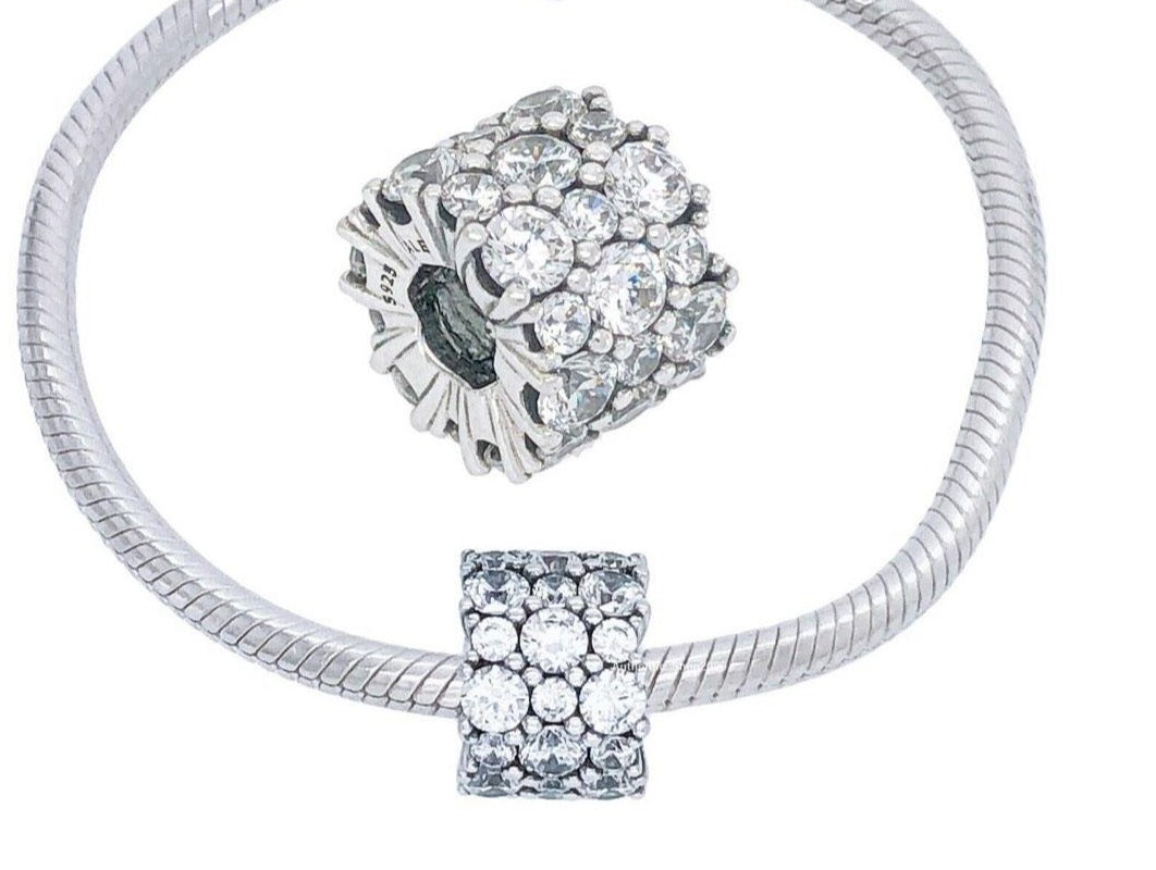 Clear CZ Sparkle Bead Charm