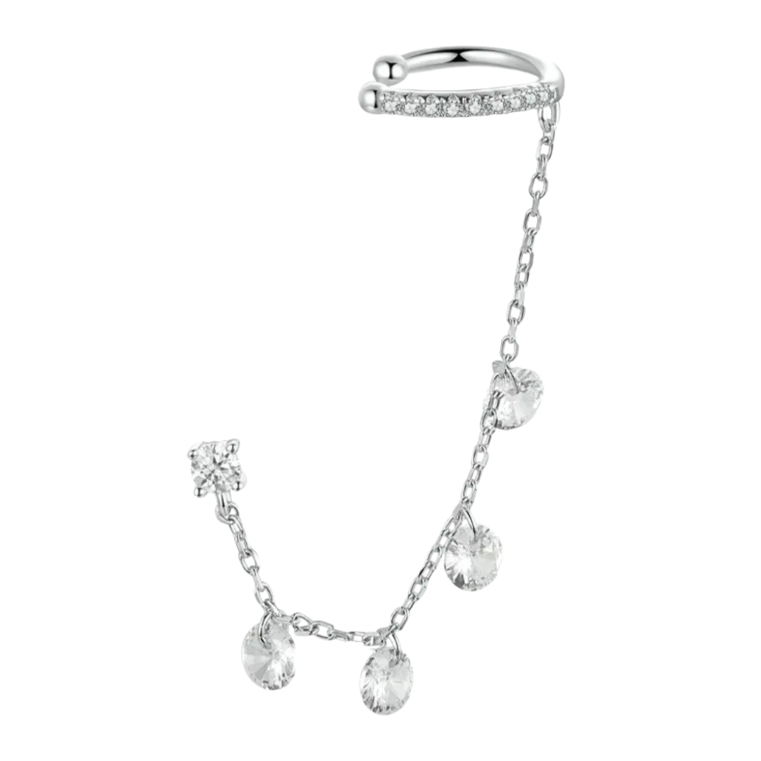 CZ Stud and Ear Cuff