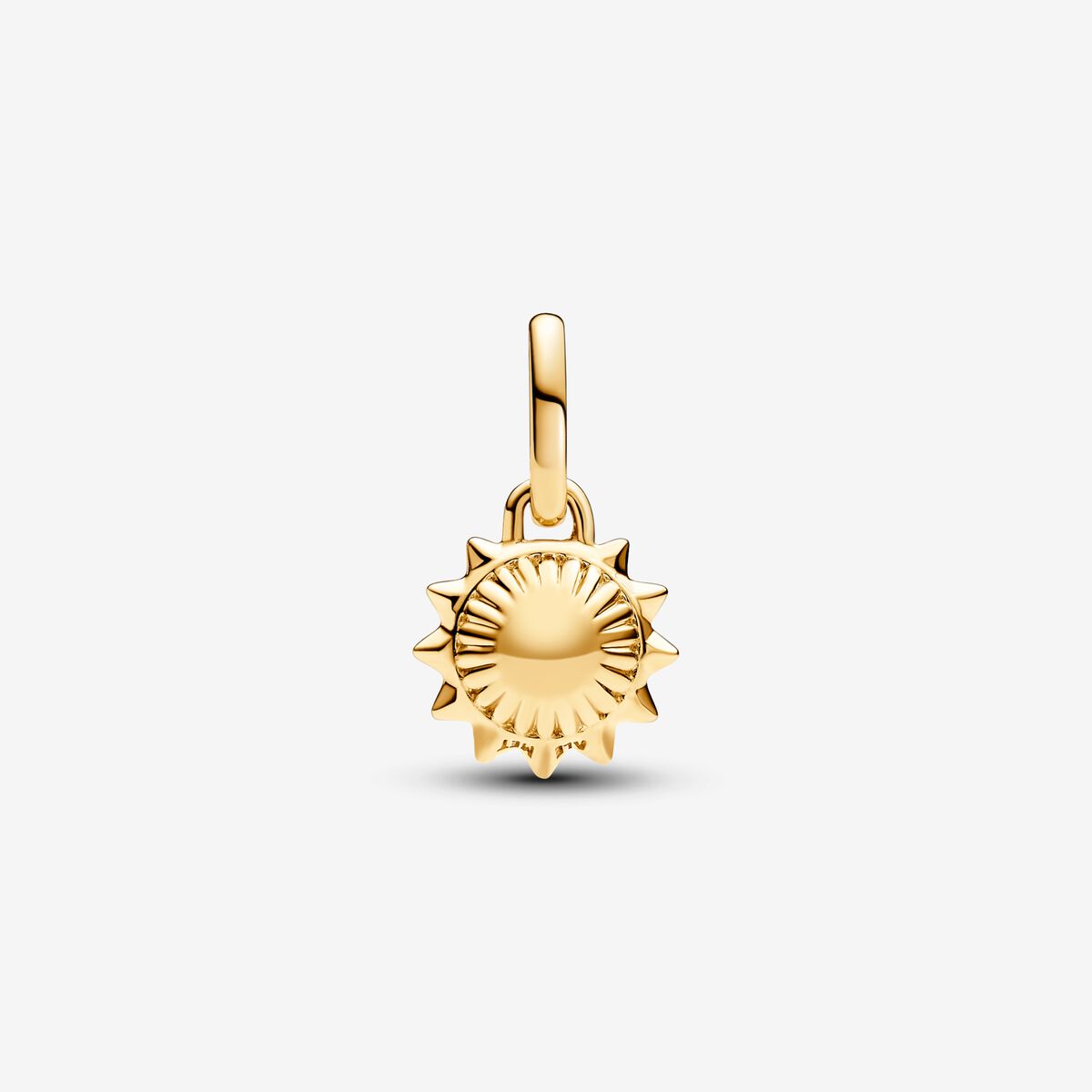 Yellow Gold Plated Sun and Pearl Dangle Charm