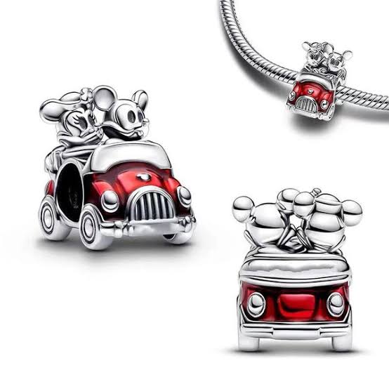 Minnie and Mickey Mouse Car Bead Charm