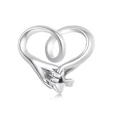 Pinky Promise Wrap Heart Bead Charm