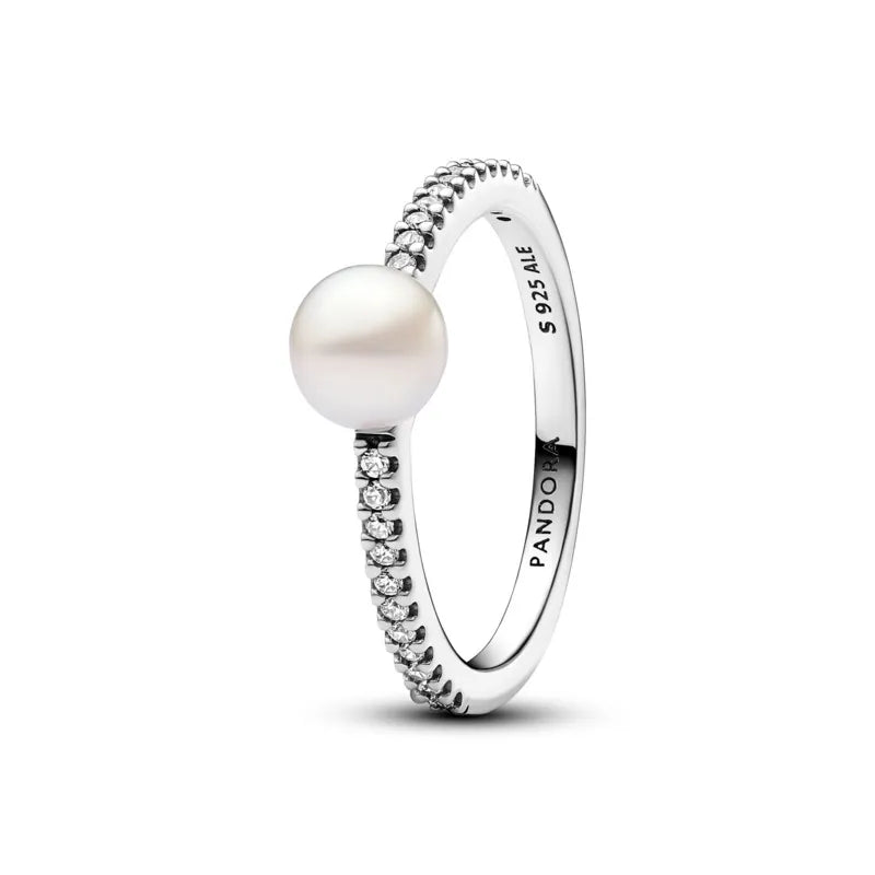 Pearl Solitaire Ring
