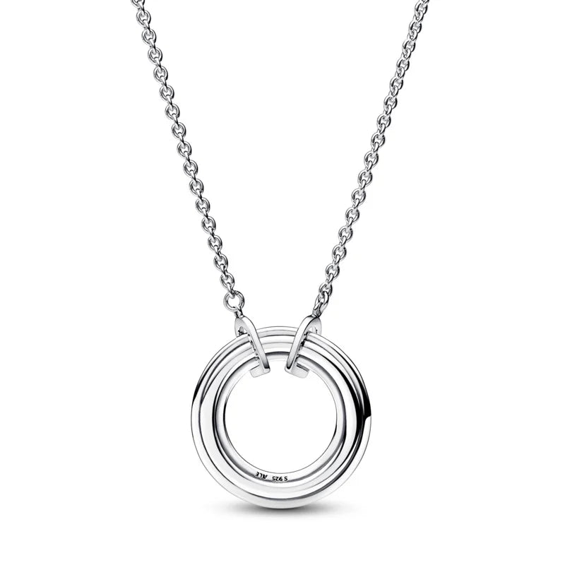 Two Tone Two tone Round & Pavé Necklace