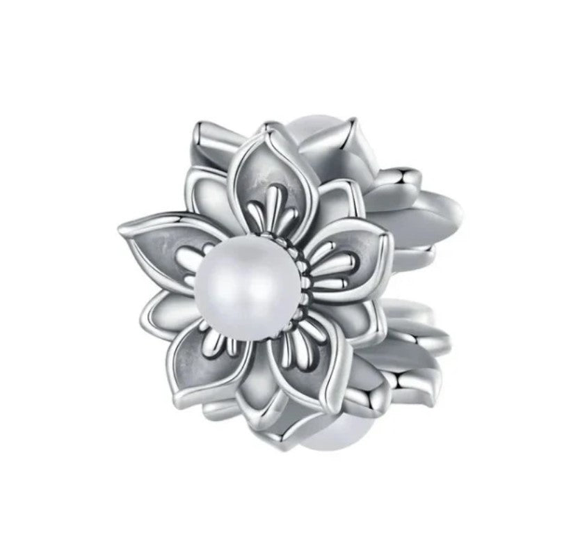 Pearly Flower Bead Charm
