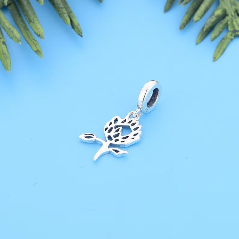 South Africa Protea Openwork Dangle Charm