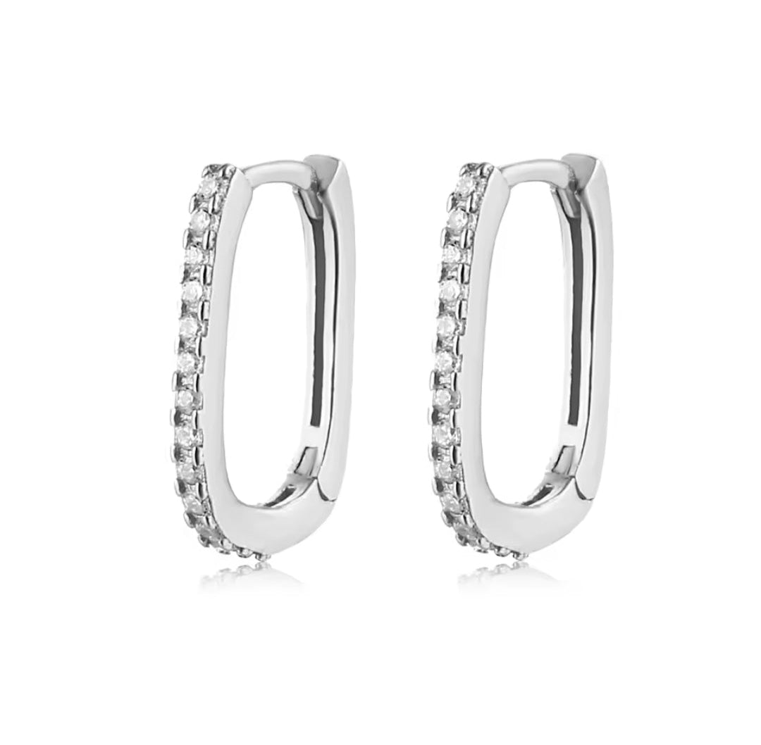 Paperclip Hoop Earrings