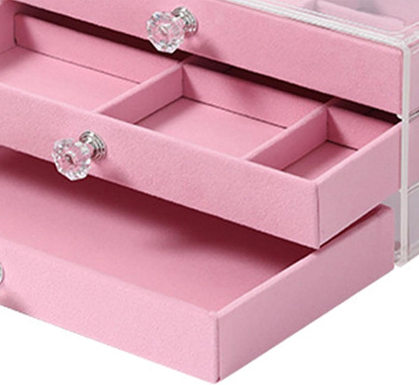Jewellery storage box with 3 compartments