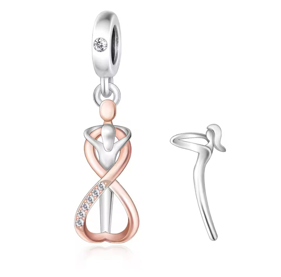 Infinity Hug mom and child Charm