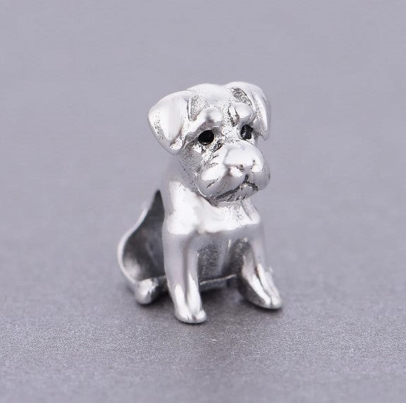 Sitting Schnauzer Dog Bead Charm