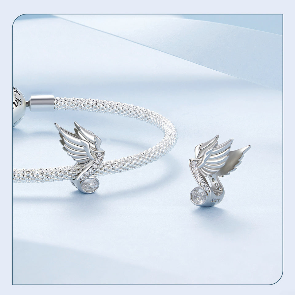 Flying Music Note Bead Charm