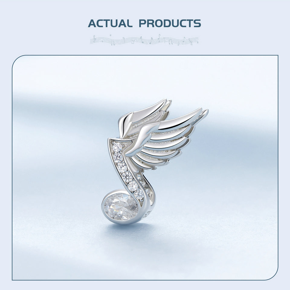 Flying Music Note Bead Charm
