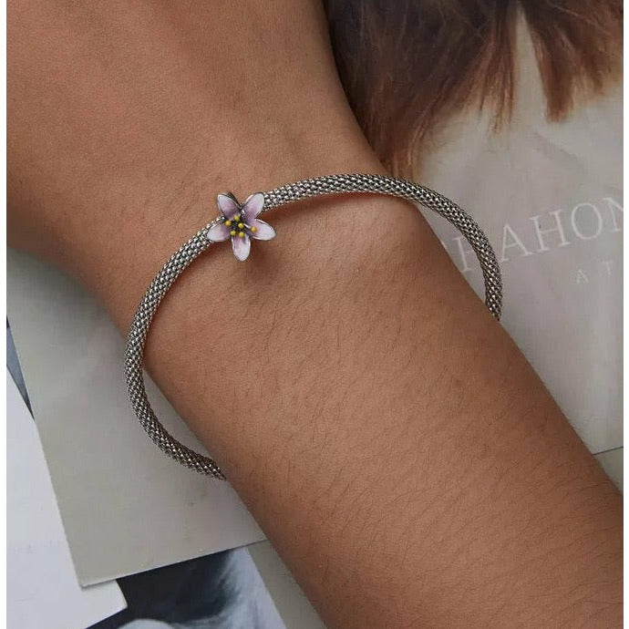 Cherry Blossom Pink Enamel Spacer/Stopper