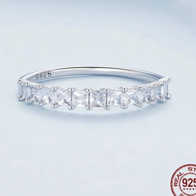 Square CZ Anniversary Band
