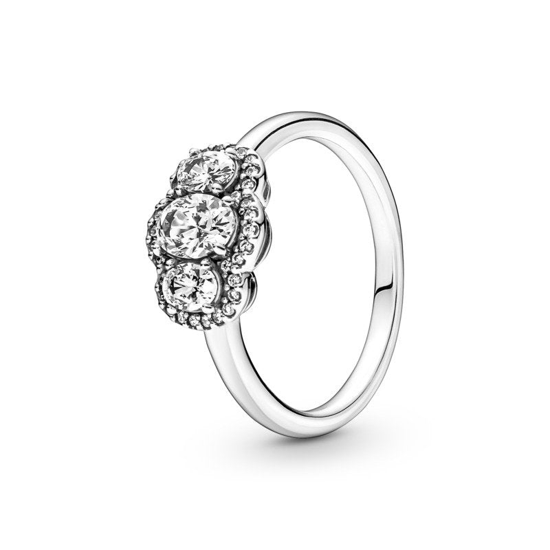 Trio Oval CZ Ring