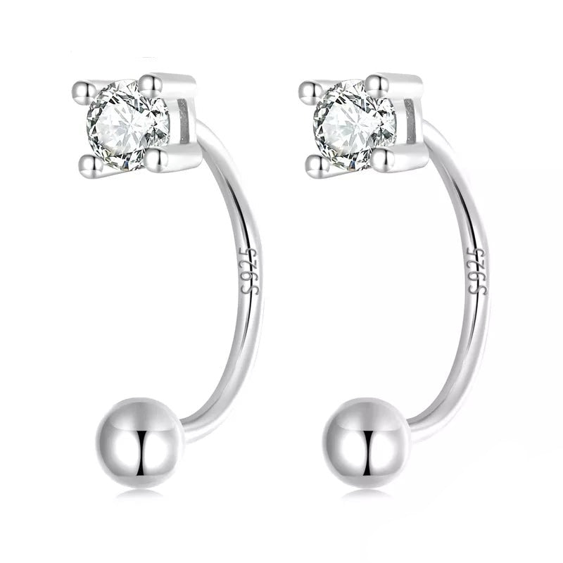 Elegant CZ Stud Earrings