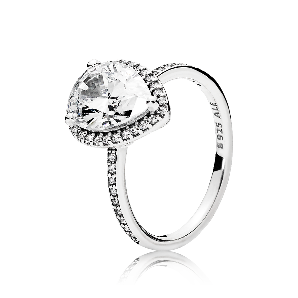CZ Teardrop Ring