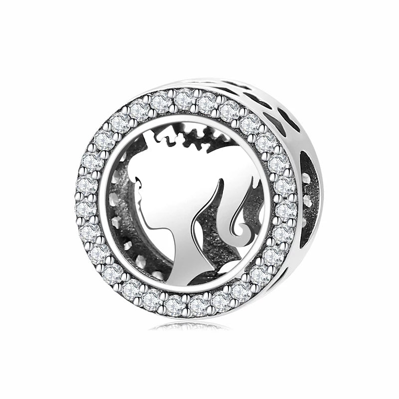 Barbie CZ Round Bead Charm