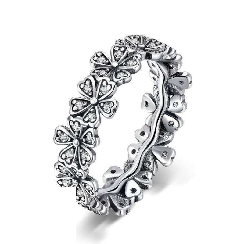 CZ Stackable Daisy Flower Ring