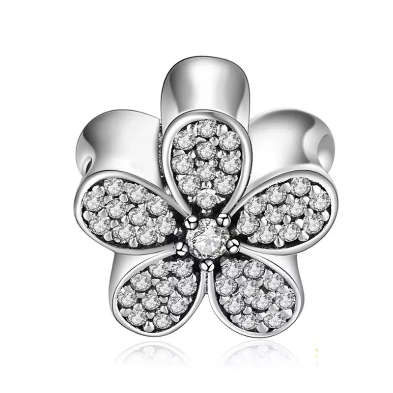 Daisy CZ Bead Charm