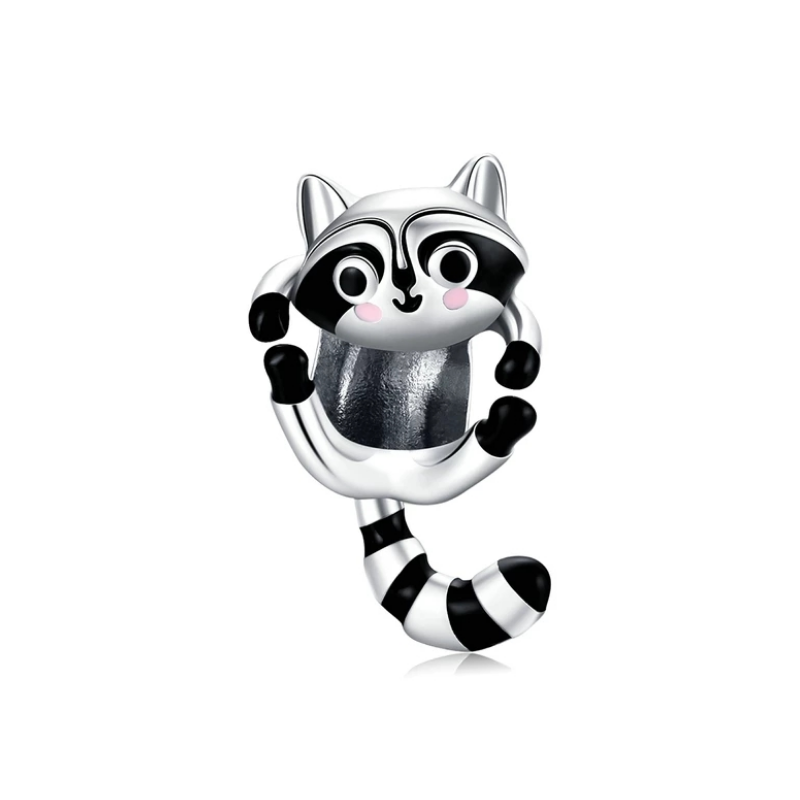 Hanging Raccoon Bead Charm