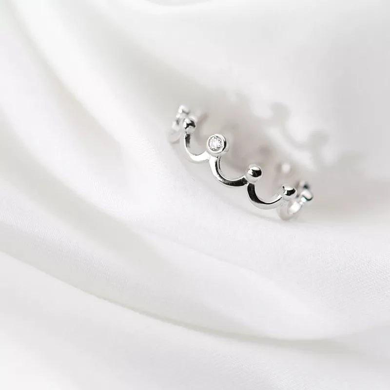 CZ Crown Adjustable Ring