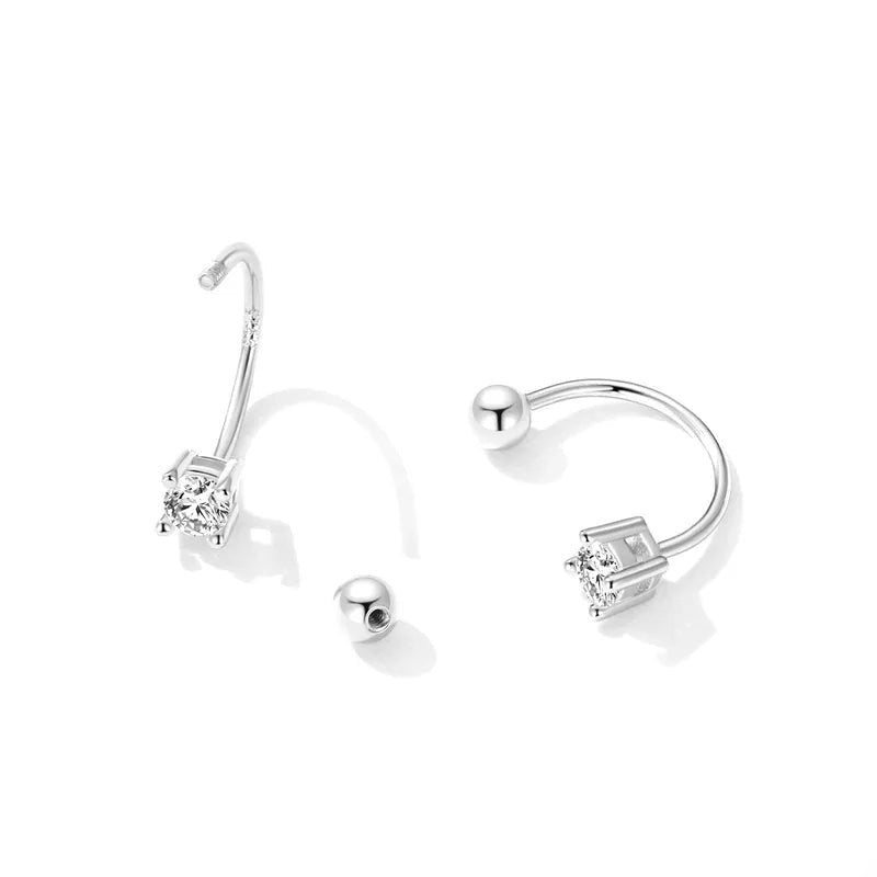 Elegant CZ Stud Earrings