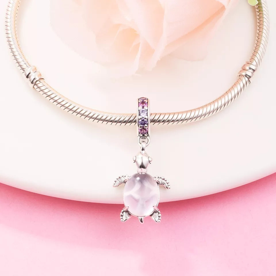 Pink Turtle Charm