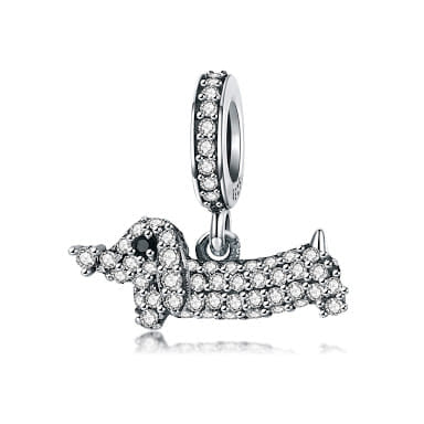 Sparkling Dachshund/Sausage Dog Dangle Charm