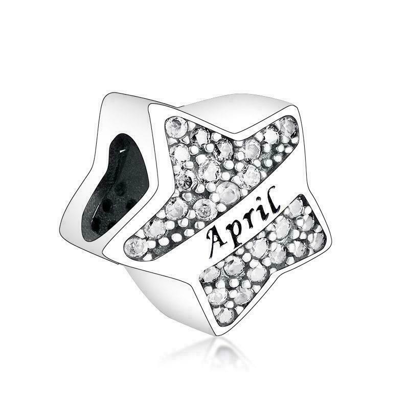 Star Shaped Birthstone Bead Charm