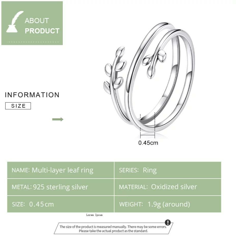 Leaves Adjustable Ring