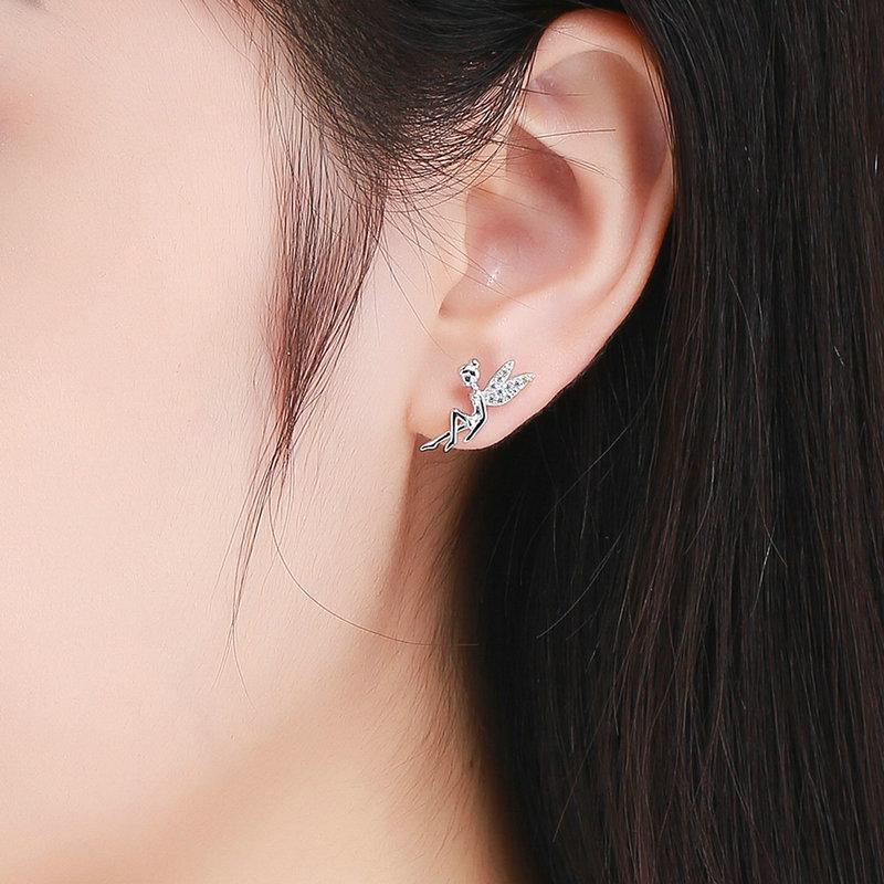 SPRING ELEVS 925 SILVER JEWELRY ZIRCON EARRINGS
