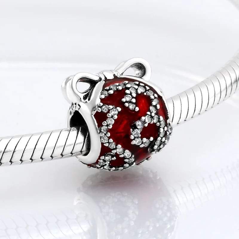 Red Christmas Gift Ball Charm