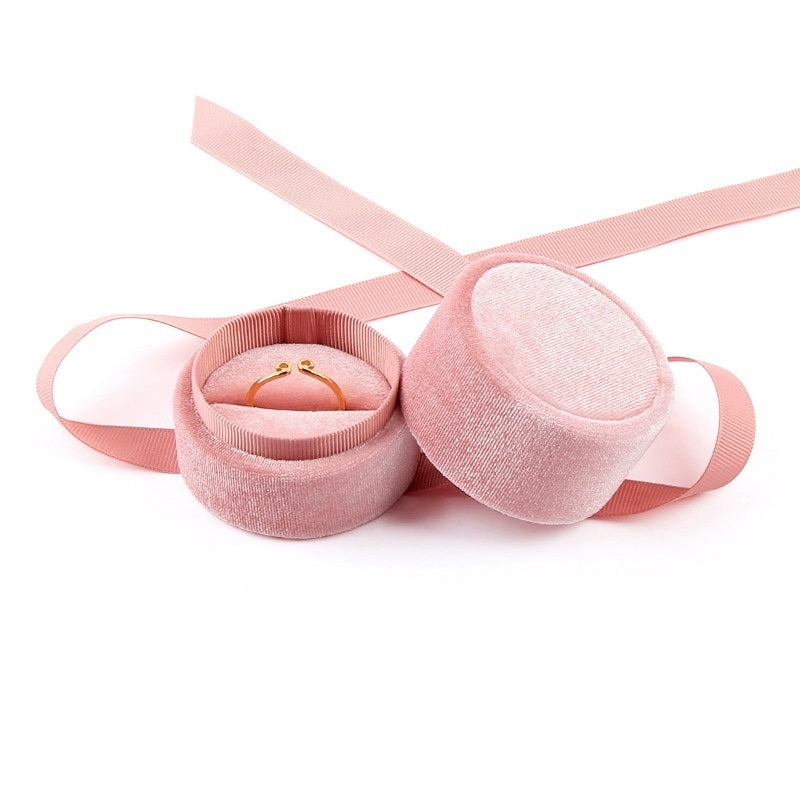 Pink Velvet Ring Box