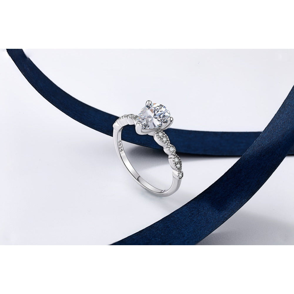 CZ Teardrop Ring