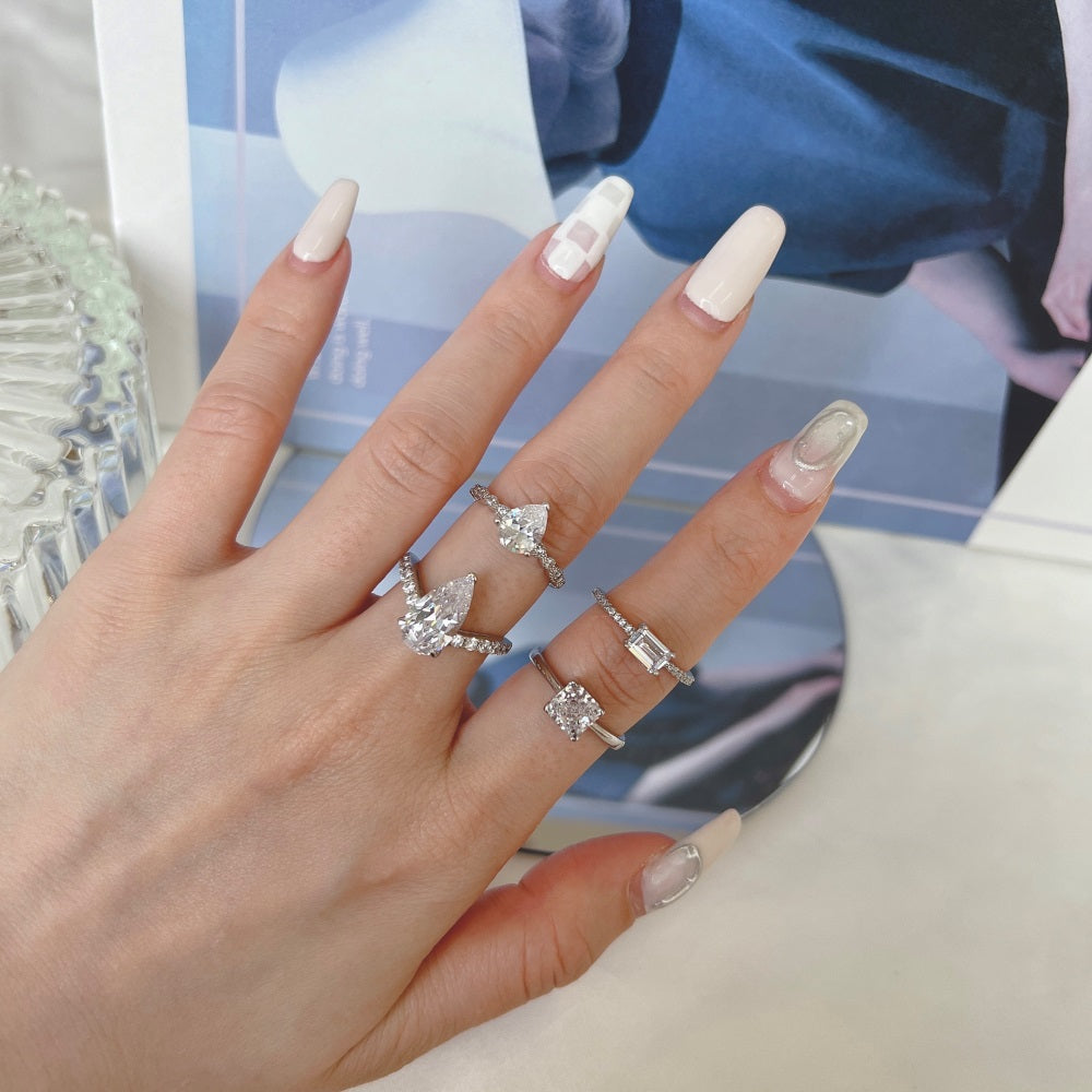 CZ Teardrop Ring