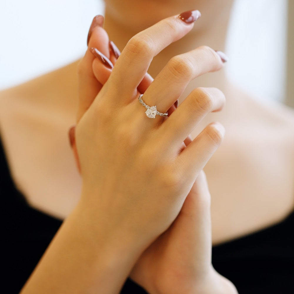CZ Teardrop Ring
