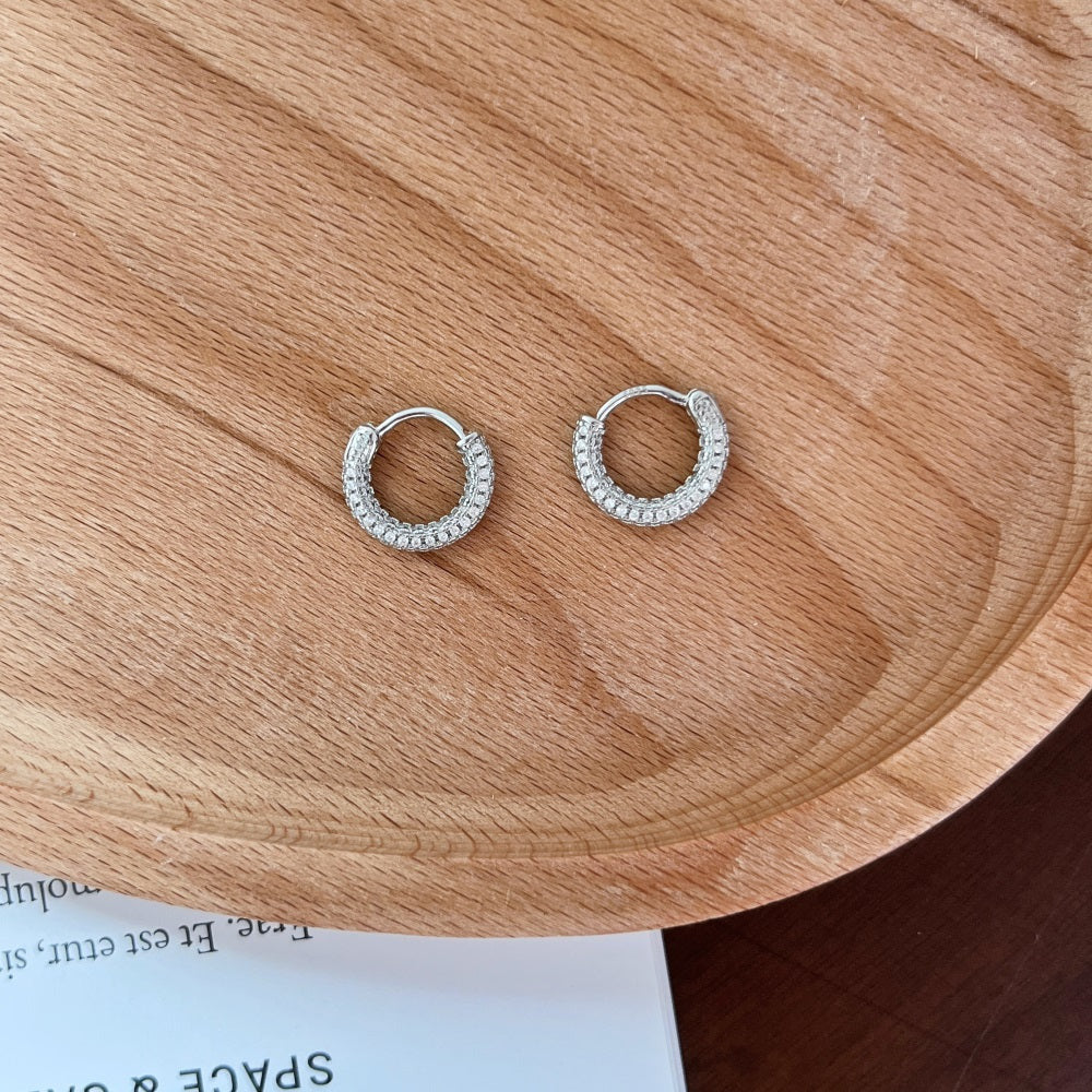 Clear CZ Hoop Earrings