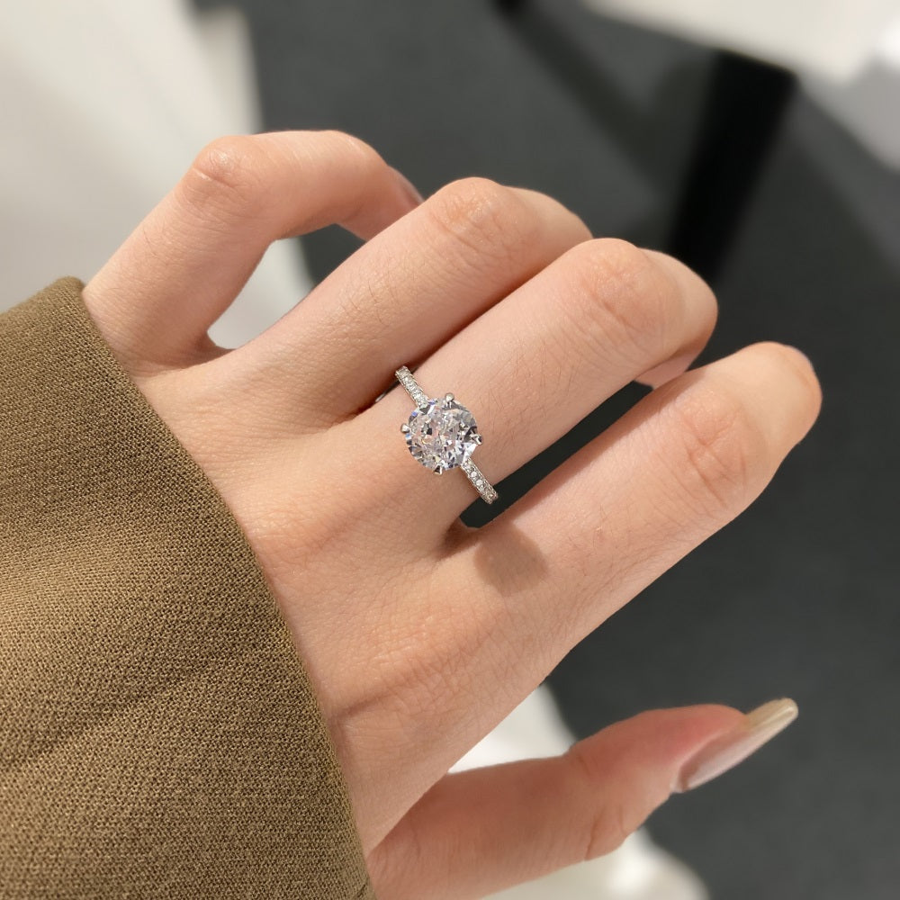 Clear CZ Round Solitaire Ring