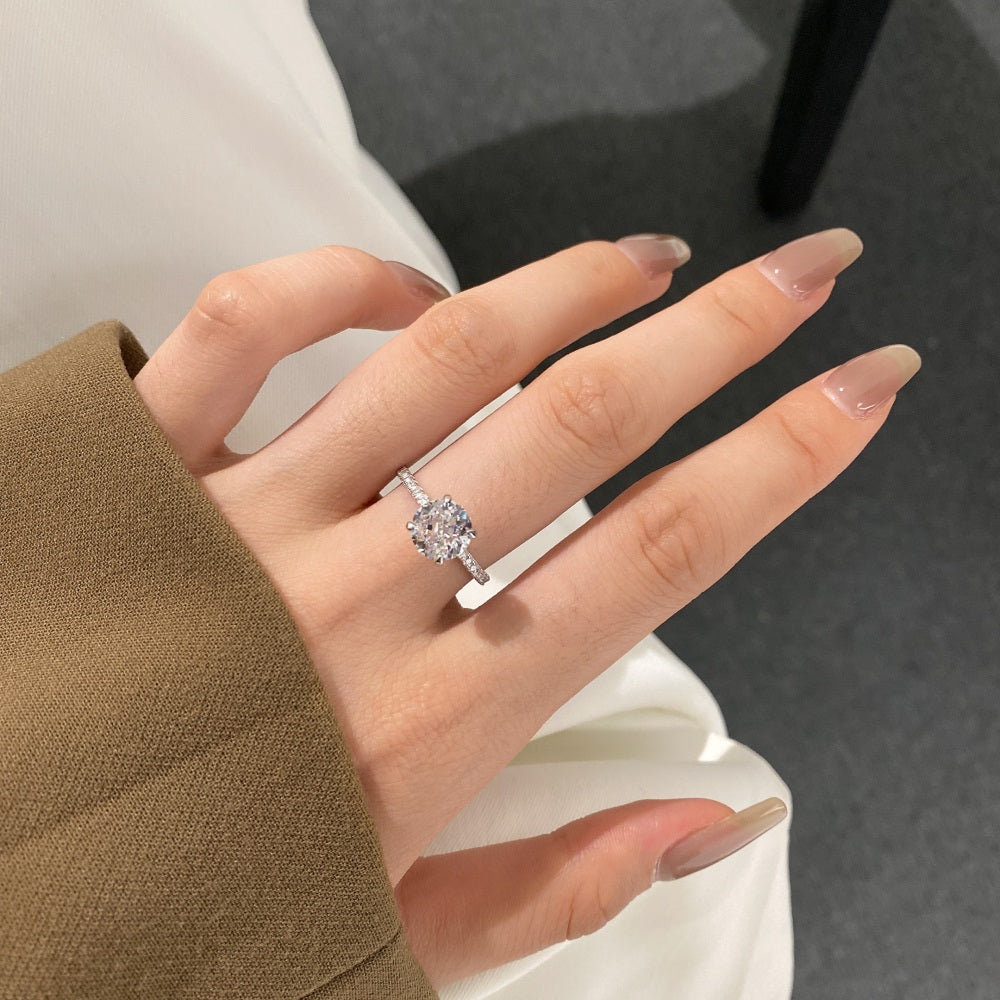 Clear CZ Round Solitaire Ring