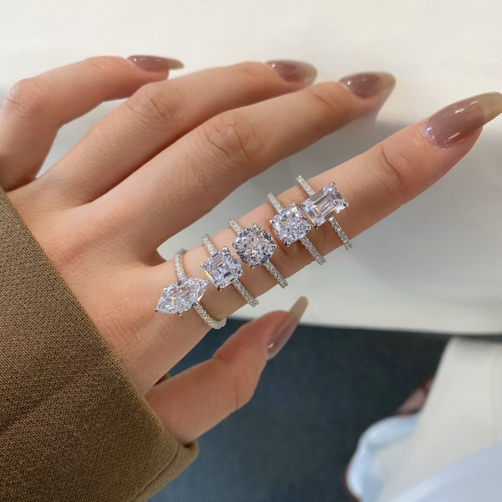 Clear CZ Round Solitaire Ring