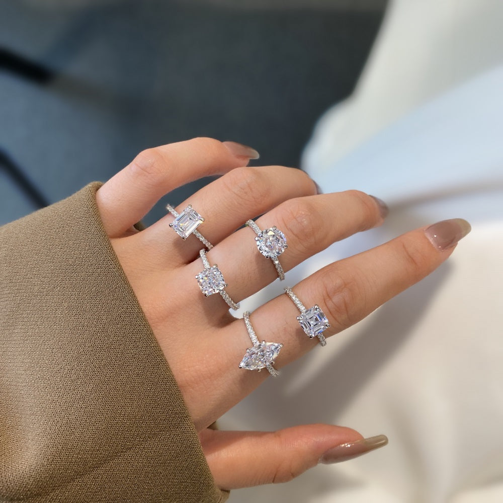 Clear CZ Round Solitaire Ring