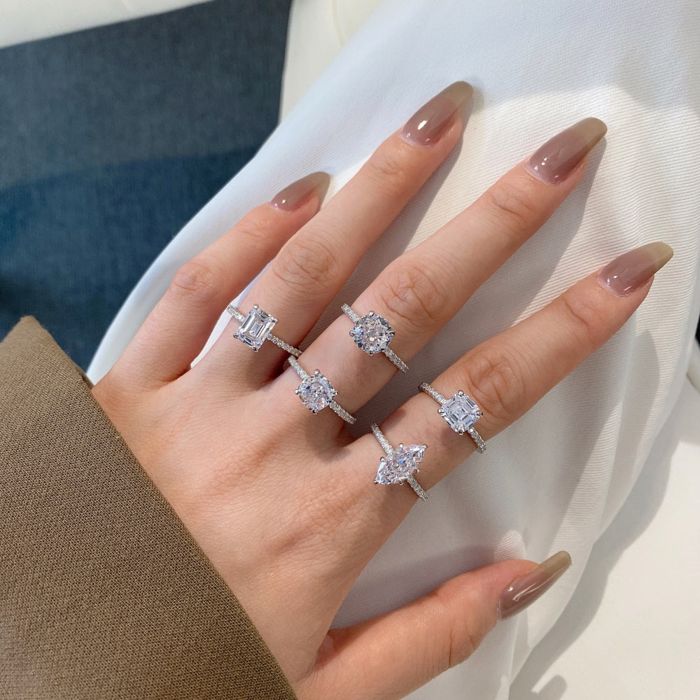 Clear CZ Round Solitaire Ring