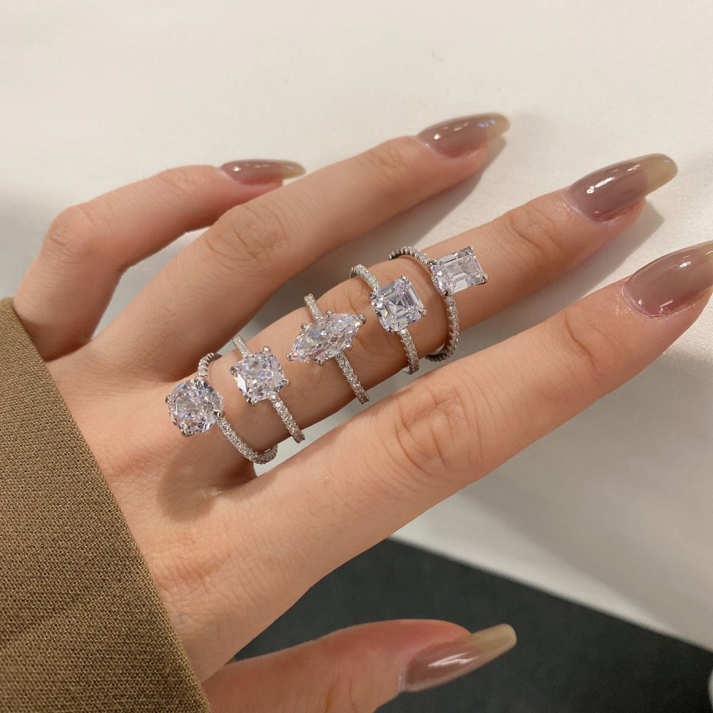 Clear CZ Round Solitaire Ring